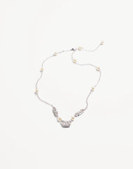 Ovalette Necklace In Metal, Pearls And SwarovskiÂ® Crystals