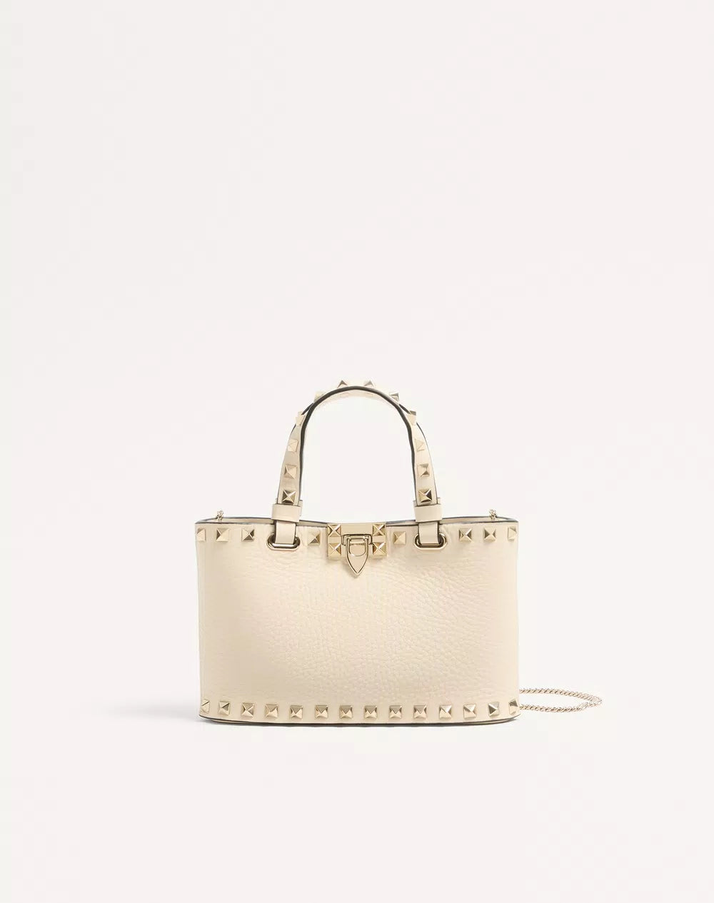 Rockstud Mini Shopping Bag In Grainy Calfskin