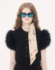 Papier Floreal Silk Bandeau Scarf