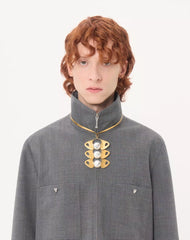 Valentino Shirt Jacket In MoulinÃ© Wool