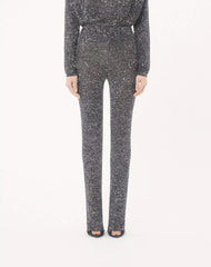 Sequin Thread Knit Trousers