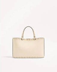 Valentino Garavani Rockstud Small Shopping Bag In Grainy Calfskin