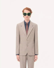 Valentino Single-Breasted Jacket In BoutonnÃ© Wool