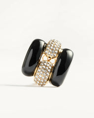 Pas Plus Metal, Enamel And SwarovskiÂ® Crystal Earrings