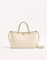 Valentino Garavani Rockstud Small Shopping Bag In Grainy Calfskin