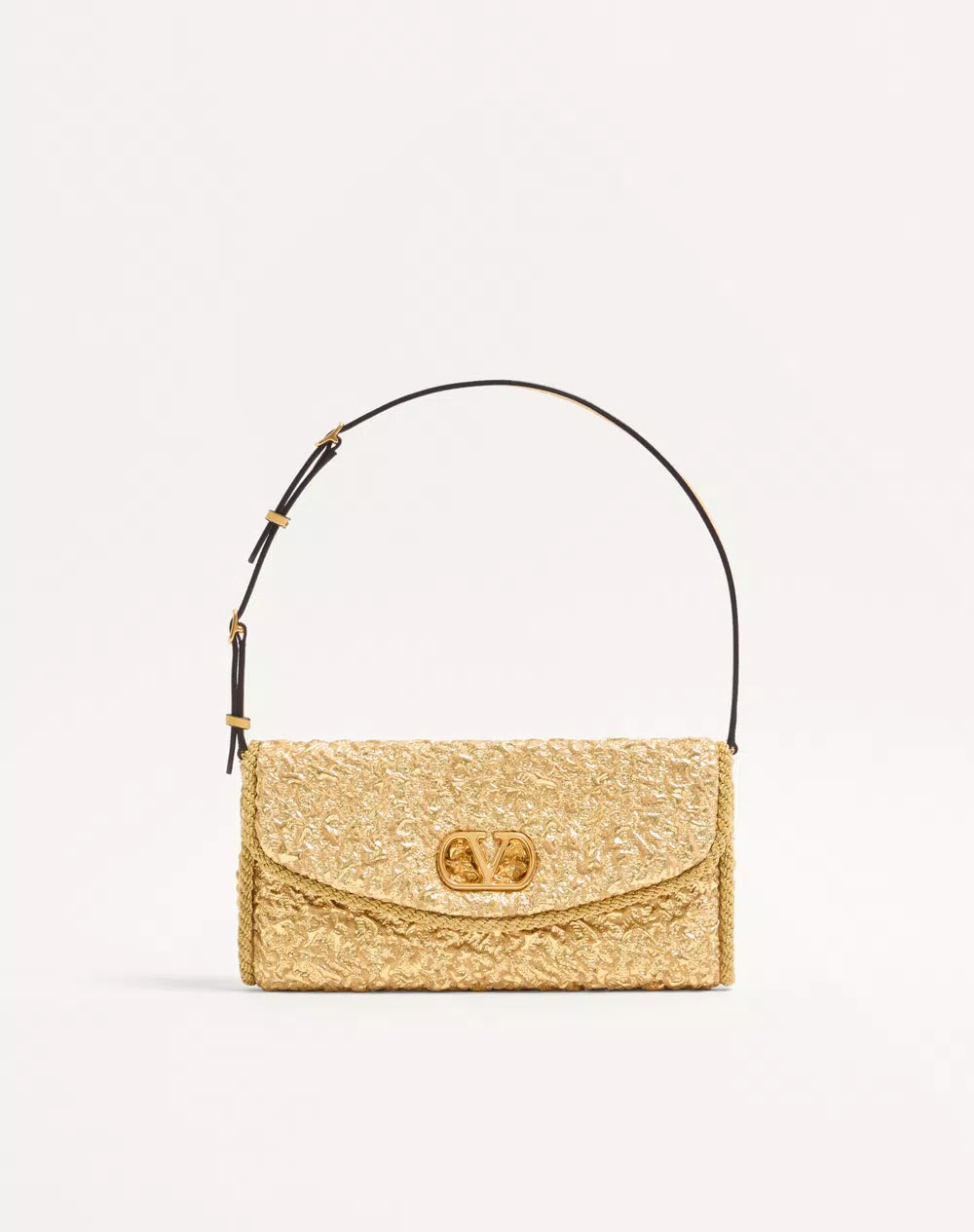 Valentino Garavani Devain Small Shoulder Bag In CloquÃ© Jacquard Fabric.