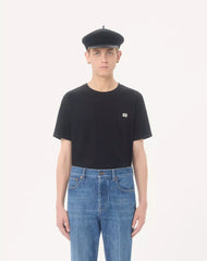 Cotton T-Shirt With VLogo Patch