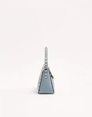 Small Rockstud Grainy Calfskin Crossbody Bag