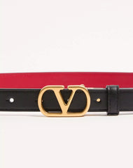 VLogo Signature Reversible Shiny Calfskin Belt - 20Mm / 1.2 In.
