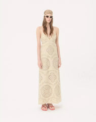 Midi Dress In Floral Stamp Blanket